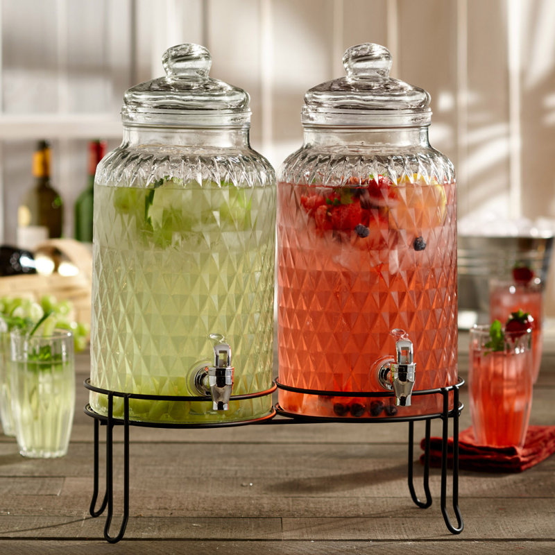 Charlton Home® Ismail 192 Oz. Double Beverage Dispenser & Reviews Wayfair